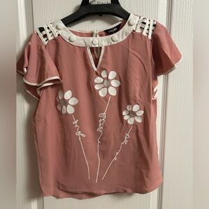 ChicMe Mauve Floral Women's Blouse